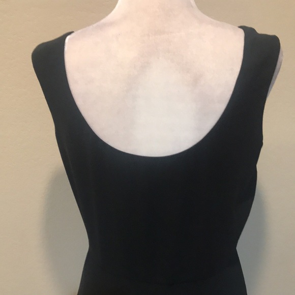 Ralph Lauren Black Square Tank Neckline Fit & Flare Lined Ankle Length Dress-10 - Picture 7 of 13
